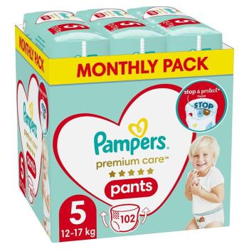 PAMPERS Premium Care 5 12-17 kg 102 ks,PAMPERS Premium Care Nohavičky plienkové veľ. 5 (12-17 kg) 102 ks