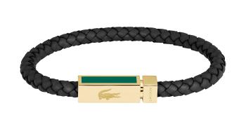 Lacoste Brățară din piele neagră pentru bărbați Rockel 2040451