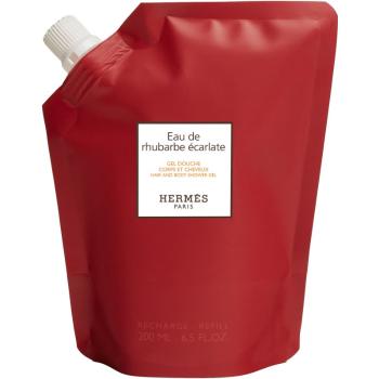 HERMÈS Le Bain Eau de rhubarbe écarlate gel de duș pentru corp si par unisex 200 ml