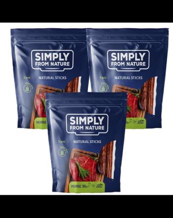 SIMPLY FROM NATURE Nature Sticks recompense pentru caini, carne de cal 3 x 3 buc