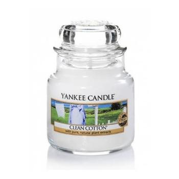 Yankee Candle Lumânare parfumată Classic mică Clean Cotton 104 g