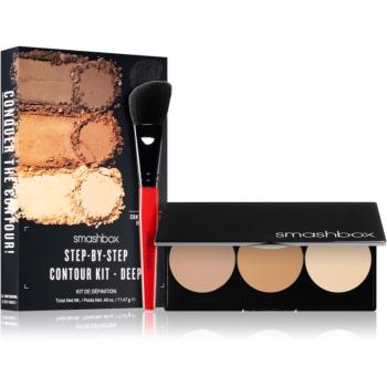 Smashbox Step By Step Contour Kit Patela pentru conturul fetei cu pensula culoare Light/Medium 11.47 g