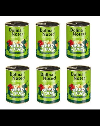 DOLINA NOTECI Premium SuperFood hrana umeda caini adulti, cerb si rata 400 g x 6 buc.