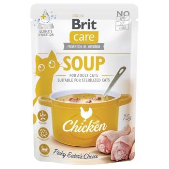 15x75g Brit Care macskaleves, csirke nedves macskatáp