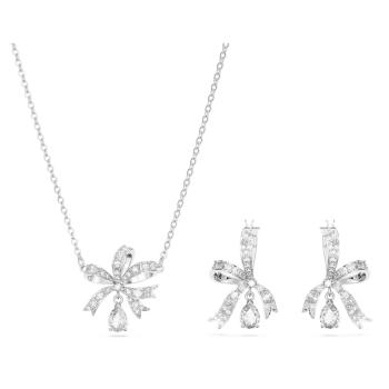 Swarovski Set frumos de bijuterii cu fundiță Volta 5660118 (Colier, Cercei)