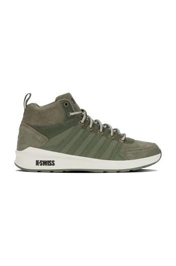 Kožené tenisky K-Swiss VISTA TRAINER MID WNT zelená farba, 07145.379.M
