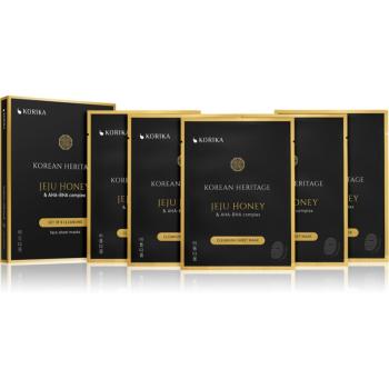 KORIKA Korean Heritage Set of 5 Cleansing Face Sheet Masks set de măști de față la un preț mai avantajos perfecta pentru curatare