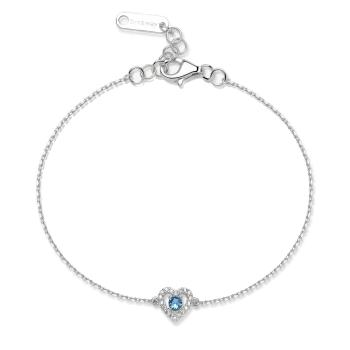 Brosway Brățară din argint Inimă cu zirconiu cubic Freedom Blue Fancy FFB116