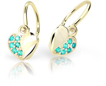 Cutie Jewellery Cercei pentru copii din aur galben C2160-10-X-1 verde deschis