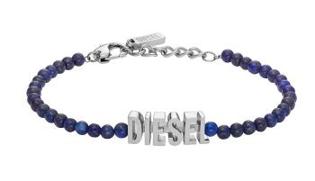 Diesel Brățară unisex cu mărgele cu agat albastru DX1544040