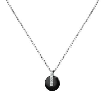 Trussardi Colier din oțel pentru femei cu cristale T-Round TJAYF04