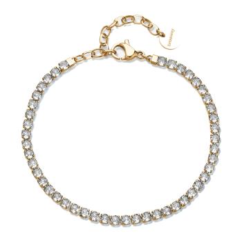 Brosway Brățară tenis placată cu aur cu zirconiu cubic transparent Desideri BEI100