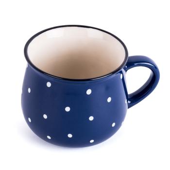 Cană din ceramică Dots 230 ml, albastră, , albastru, 230 ml