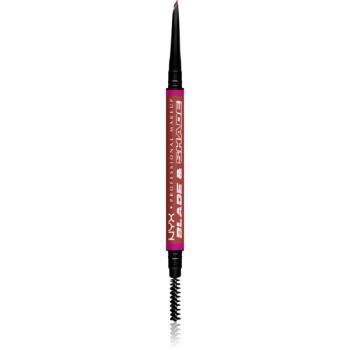 NYX Professional Makeup Blade & Shade creion pentru sprancene cu pensula culoare 06 Rich Auburn g