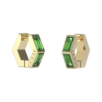 Guess Cercei atemporali placați cu aur cu zircon verde Huggie Me JUBE03133JWYGEMT/U