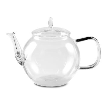 Feelino Carafă de sticlă 800 ml | sticlă borosilicată | cu capac și strecurătoare de ceai