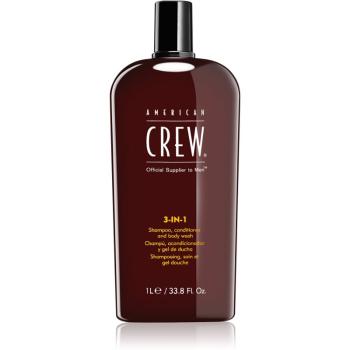 American Crew Hair & Body 3-IN-1 sampon, balsam si gel de dus 3in1 pentru barbati 1000 ml