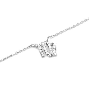 Daniel Wellington Colier fermecător din oțel cu simbolul zodiacal Fecioară Crystal Zodiac DW00400948