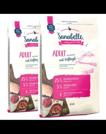 SANABELLE Hrana uscata cu pasare si pastrav pentru pisici adult  20 kg (2 x 10 kg)