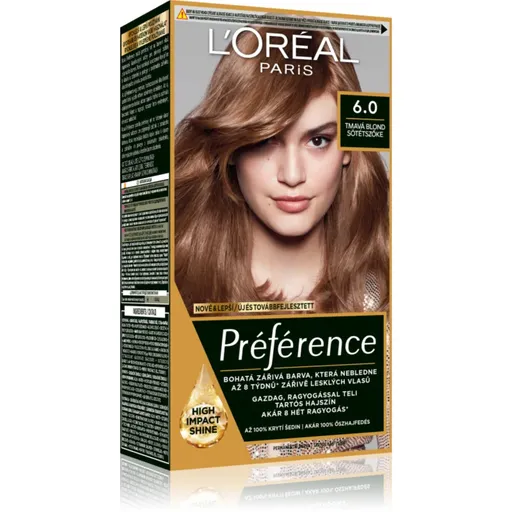 L’Oréal Paris Préférence culoare par culoare 6.0 Dark Blonde 1 buc