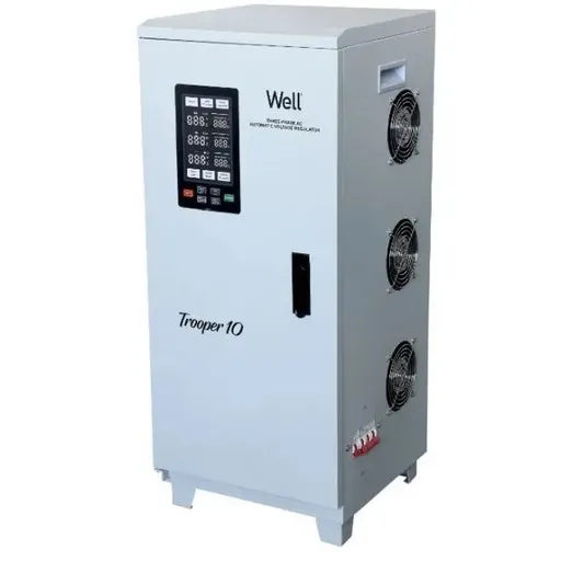 Stabilizator automat de tensiune trifazat Trooper cu servomotor 10KVA/8KW, Well AVR-SRV/TRI-TROOPER10KVA-WL