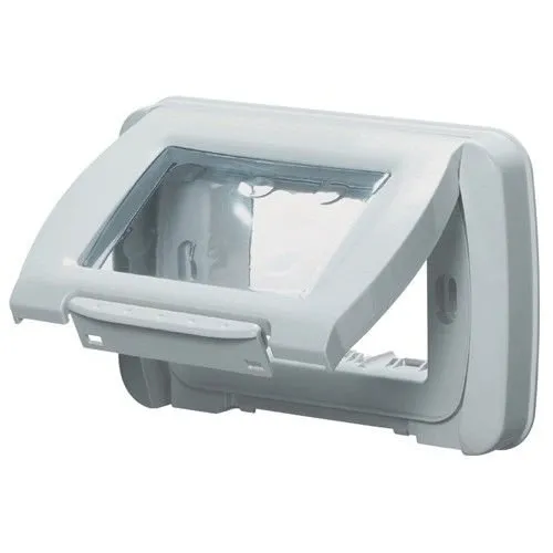 Rama ornament cu capac 4 module Gewiss System IP55 GW22461, alb