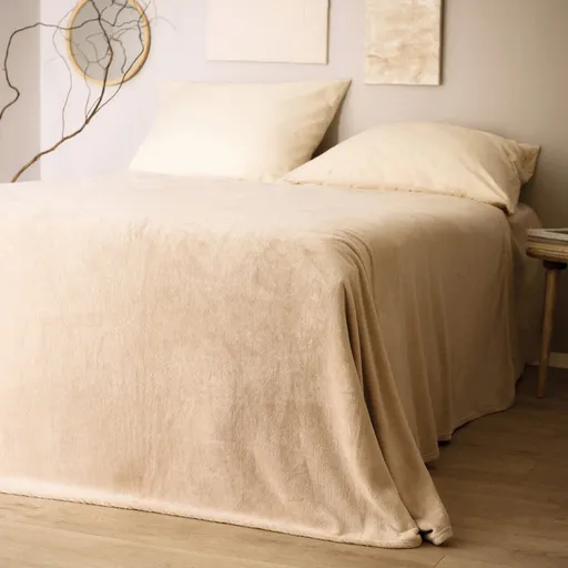 Cuvertura de pat Rote, Homla, 200x220 cm, poliester, bej