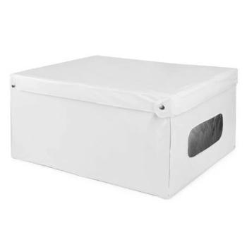 Compactor Cutie de depozitare pliabilă cu capac SMART, 50 x 40 x 25 cm, albă, alb, S