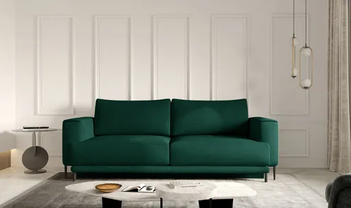 Canapea extensibila 4 locuri ELTAP, SO-DAL-35NU, Dalia, 248x84x95 cm, lemn/poliester, verde inchis