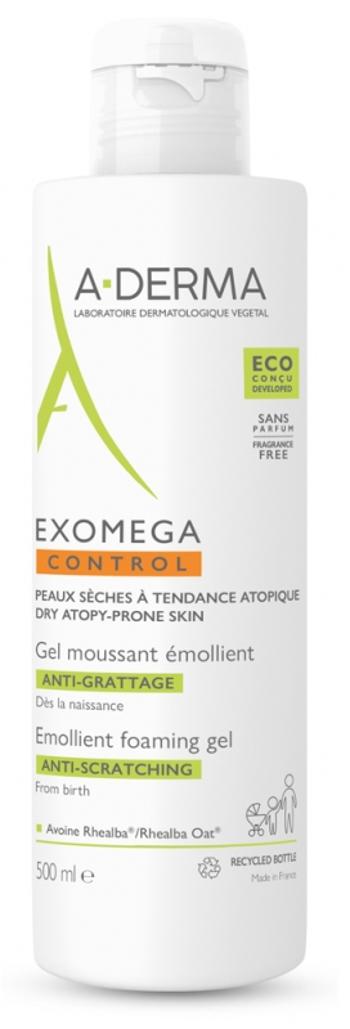 A-DERMA Gel spumant emolient pentru piele uscată predispusă la eczeme atopice Exomega Control (Emollient Foaming Gel) 500 ml