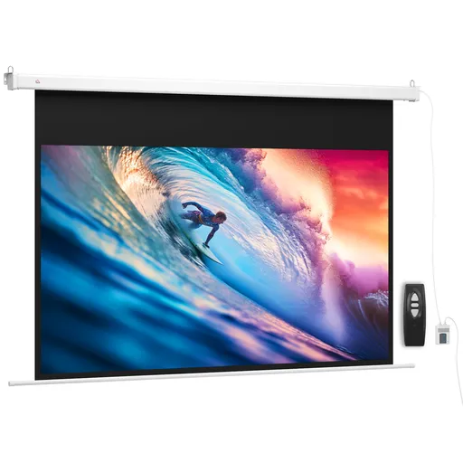 Homcom Ecran Proiector 100” – Montaj Pe Perete sau Tavan | Aosom Romania