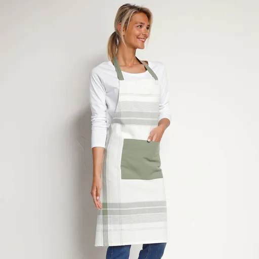 Șorț de bucătărie în carouri cu bavetă