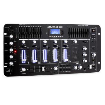 Auna Pro Dj rezident Kemistry 3 B 4 canale DJ mixer Bluetooth USB SD Phono negru