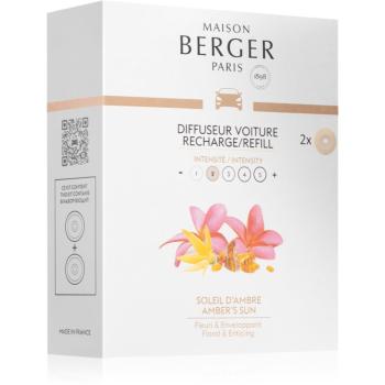 Maison Berger Paris Amber's Sun parfum pentru masina Refil 2x17 g