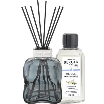 Maison Berger Paris Set cadou difuzor de aromă Cosy Blue + reumplere Cozy Musk 200 ml