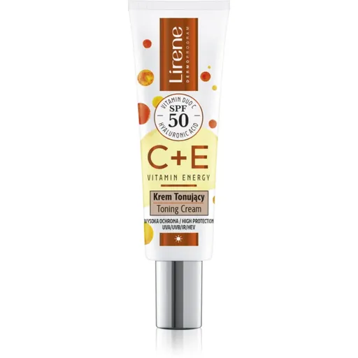Lirene Vitamin Energy C+E cremă pentru față pentru uniformizarea nuantei tenului SPF 50 30 ml