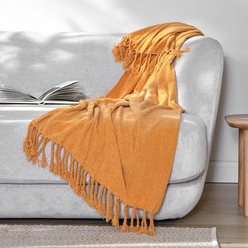 Șal Chenille cu franjuri