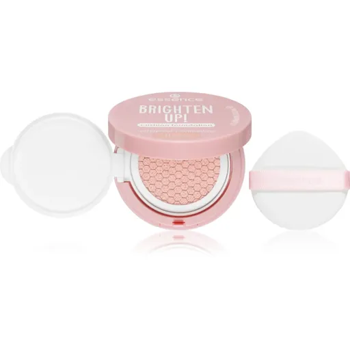 essence BRIGHTEN UP! Cushion Foundation burete cu machiaj matifiant culoare 02 Ivory 12 g