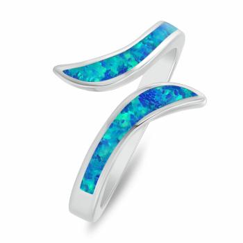 Brilio Silver Inel deschis din argint cu opal sintetic RI155WB 60 mm