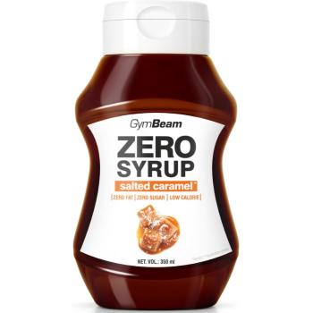 GymBeam Zero Syrup sirop pentru topping fără calorii aroma Salted Caramel 350 ml