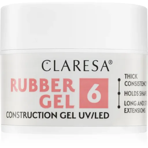 Claresa Rubber Gel Construction Gel UV/LED Gel pentru extensiile unghiilor culoare 06 12 g