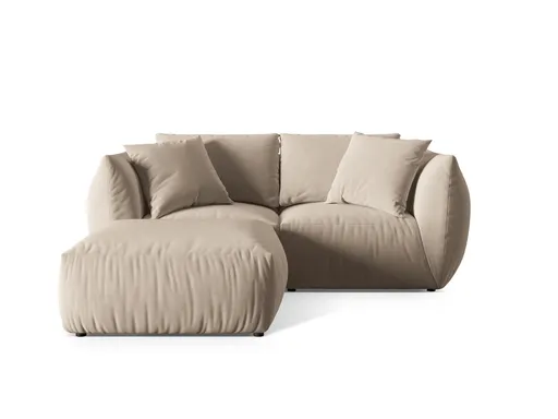 Coltar modular reversibil 4 locuri, Chris-184, Micadoni Home, 220x200x80 cm, catifea, ecru