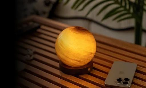 Lampă AstraGlass RGB, variante multiple - Gingko Variantă: Furtună de nisip - mică