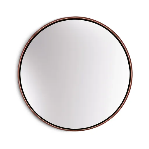 Casa Chic Fournier Oglindă de perete cu ramă metalică rotundă 58,8 x 58,8 cm