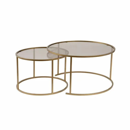 Set de măsuțe de conferință Aurum Gold și Bronze80 cm, 2 buc., bronz