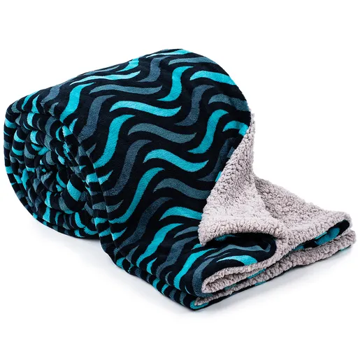 Pătură din imitație blănță 4Home Blue Wave, 150 x 200 cm