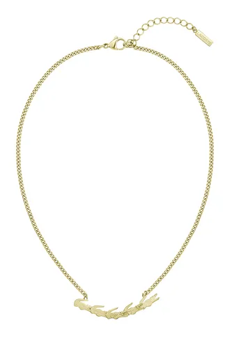 Lacoste Colier stilat placat cu aur Crocodile 2040513