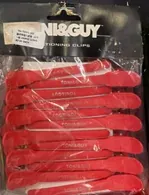 Clip de par (12 buc), rosu