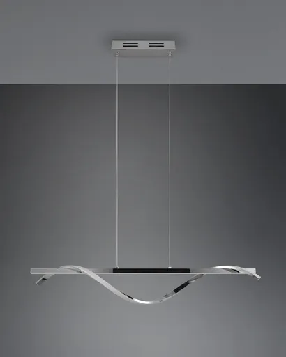 Lustra Isabel, RL, 100x18x150 cm, 26W, 1x SMD, metal, argintiu