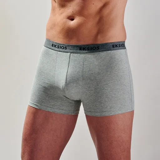 Set de 3 boxeri monocromi clasici cu talie elastică